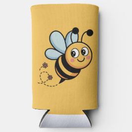 Child-Friendly Bee Mascot with Dotted Trail Seltzer Blikjeskoeler