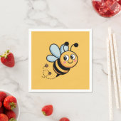Child-Friendly Bee Mascot with Dotted Trail Servet (Insitu)