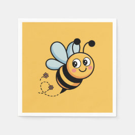 Child-Friendly Bee Mascot with Dotted Trail Servet