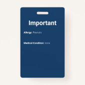 Child Identification Photo Navy Blue Badge (Achterkant)