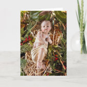 Child in Manger Christmas Card Kaart (Voorkant)