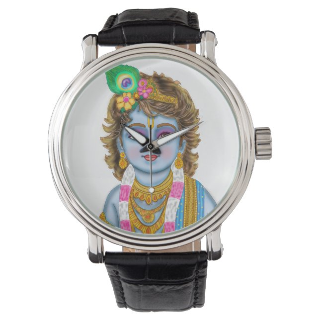 Child Krishna Clock Horloge (Voorkant)