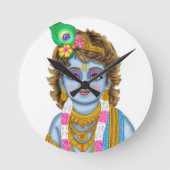 Child Krishna Clock Ronde Klok (Voorkant)