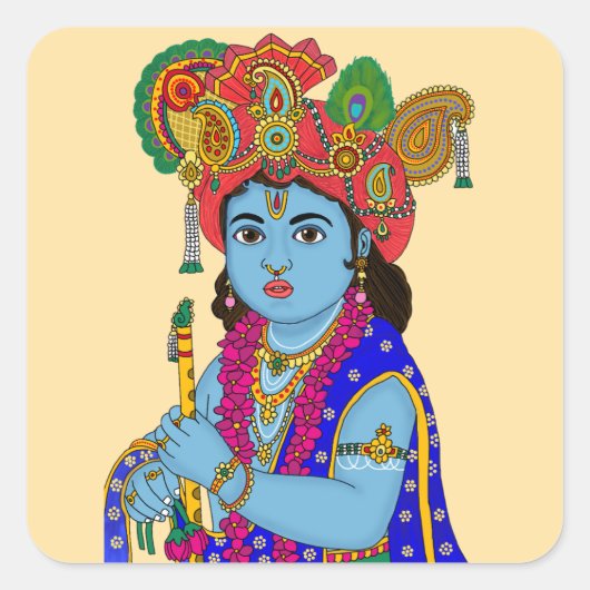 Child Krishna Sticker (Voorkant)