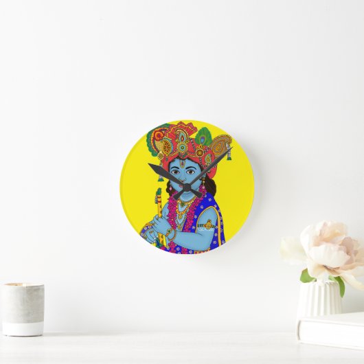 Child Krishna Wall Clock Ronde Klok (Huis)