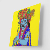 Child Krishna Wall Clock Vierkante Klok (Hoek)