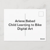 Child Learning to Bike, Postcard Briefkaart (Achterkant)