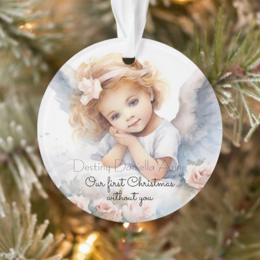 Child Memorial Eerste Kerstmis zonder jou Ornament (Boom)