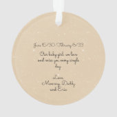 Child Memorial Eerste Kerstmis zonder jou Ornament (achterkant)