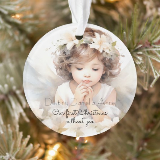 Child Memorial Eerste Kerstmis zonder jou Ornament (Boom)