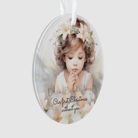 Child Memorial Eerste Kerstmis zonder jou Ornament (voorkant)