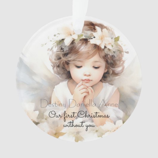 Child Memorial Eerste Kerstmis zonder jou Ornament (voorkant)