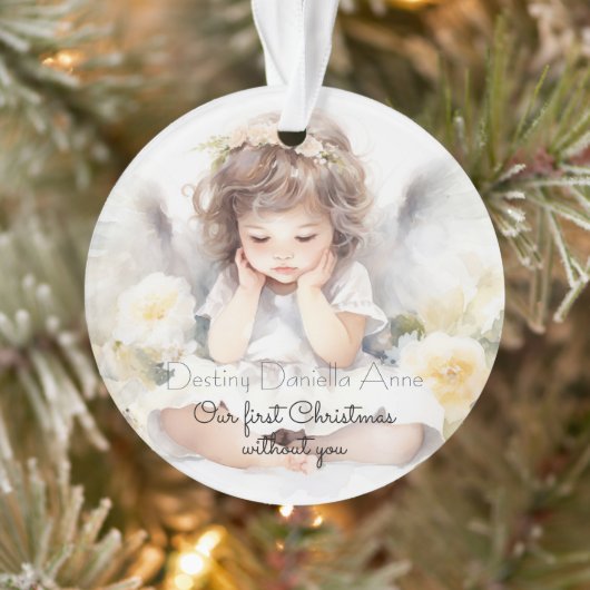 Child Memorial Eerste Kerstmis zonder jou Ornament (Boom)