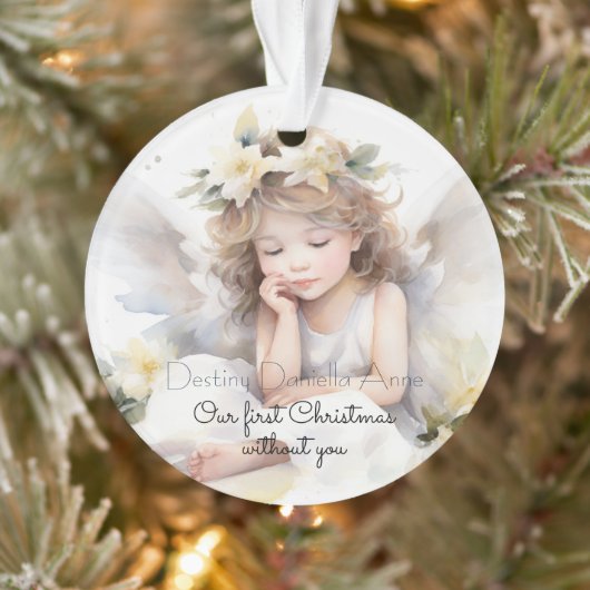 Child Memorial Eerste Kerstmis zonder jou Ornament (Boom)