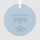 Child Memorial Eerste Kerstmis zonder jou Ornament (achterkant)