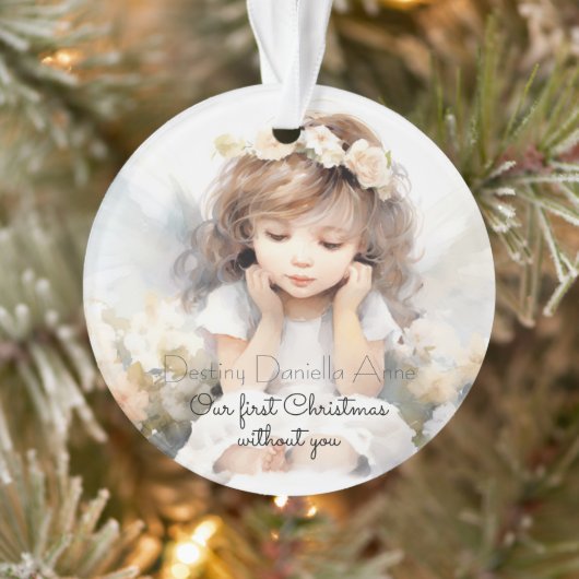 Child Memorial Eerste Kerstmis zonder jou Ornament (Boom)