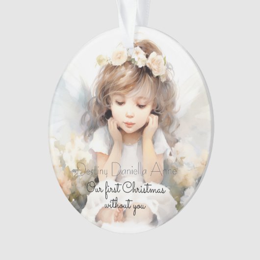 Child Memorial Eerste Kerstmis zonder jou Ornament (voorkant)