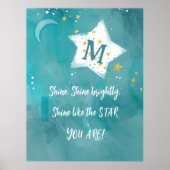 Child Night Sky Inspirerend Bright Star Poster (Voorkant)