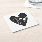 Child of God Black Heart Kartonnen Onderzetters (Schuin)