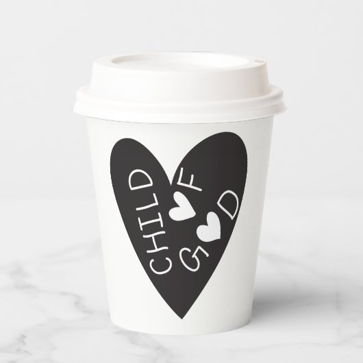 Child of God Black Heart Papieren Bekers (Voorkant)