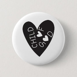 Child of God Black Heart Ronde Button 5,7 Cm