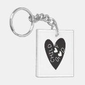 Child of God Black Heart Sleutelhanger (Voorkant Links)