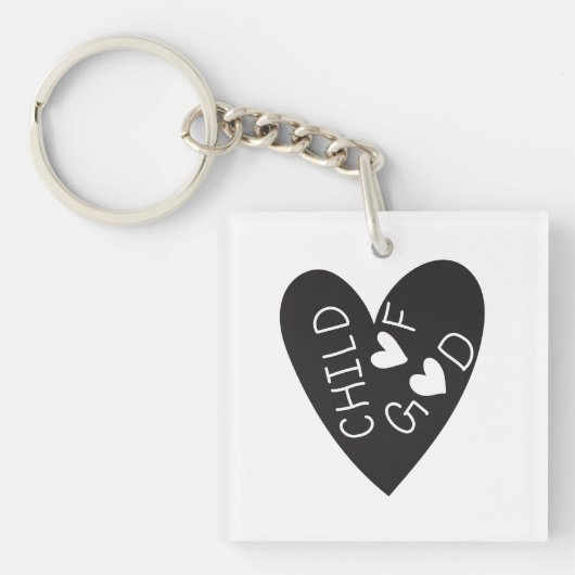 Child of God Black Heart Sleutelhanger (Voorkant)