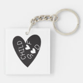 Child of God Black Heart Sleutelhanger (Achterkant)