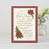 Child of Promise – Isaiah 9:6 Christmas Blessing Feestdagenkaart (Staand voorkant)