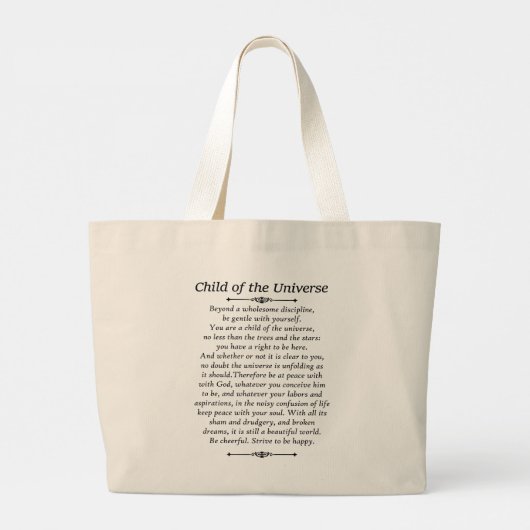 Child of The Universe Grote Tote Bag (Achterkant)