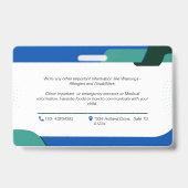 Child Photo Emergency ID Identification Kaart Badg Badge (Achterkant)