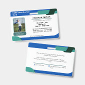 Child Photo Emergency ID Identification Kaart Badg Badge (Voor- en achterkant)