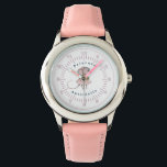 Child Pink Blue Girly Rat Mouse Personal Prinses Horloge<br><div class="desc">Child Pink Blue Girly Rat Mouse Personal Princess Watch heeft een mooi ontwerp voor een kind dat graag de Pink Blue Girly Rat of Mouse ziet. Het kan worden gepersonaliseerd met uw boodschap of dat speciale kind in je leven. Het meisje muis met de lange staart draagt een rok en...</div>
