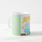 Child playing with a hula hoop koffiemok (Voorkant links)
