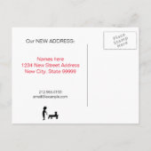 Child Pulling Wagon Nieuw adres Aankondigingskaart (Achterkant)