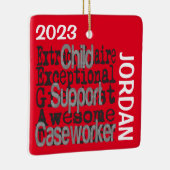Child Support Caseworker Buitengewoon CUSTOM Keramisch Ornament (Rechts)
