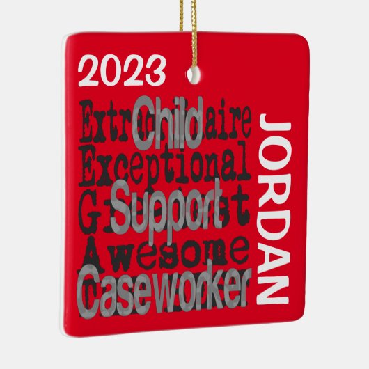 Child Support Caseworker Buitengewoon CUSTOM Keramisch Ornament (Rechts)