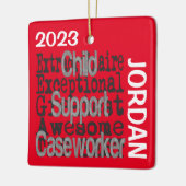 Child Support Caseworker Buitengewoon CUSTOM Keramisch Ornament (Links)