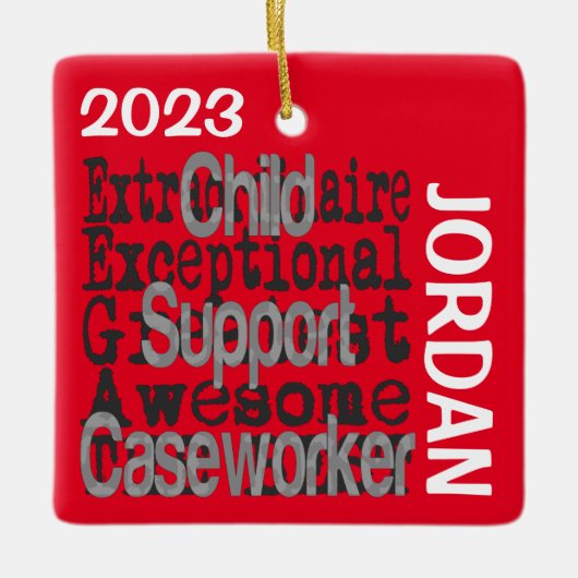 Child Support Caseworker Buitengewoon CUSTOM Keramisch Ornament (Voorkant)