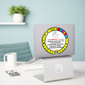 Child with Autism on Board Car Decal Sticker (Laptop op bureau)
