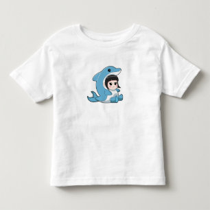Child with Dolphin Costume Kinder Shirts