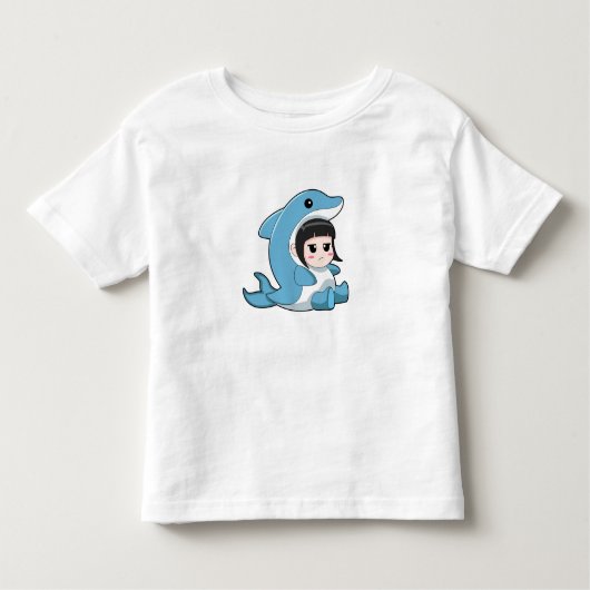 Child with Dolphin Costume Kinder Shirts (Voorkant)