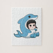 Child with Dolphin Costume Legpuzzel (Verticaal)
