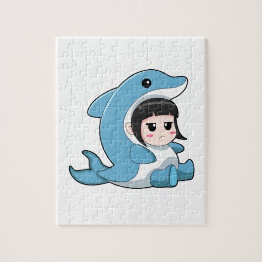 Child with Dolphin Costume Legpuzzel (Verticaal)