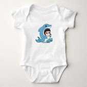 Child with Dolphin Costume Romper (Voorkant)