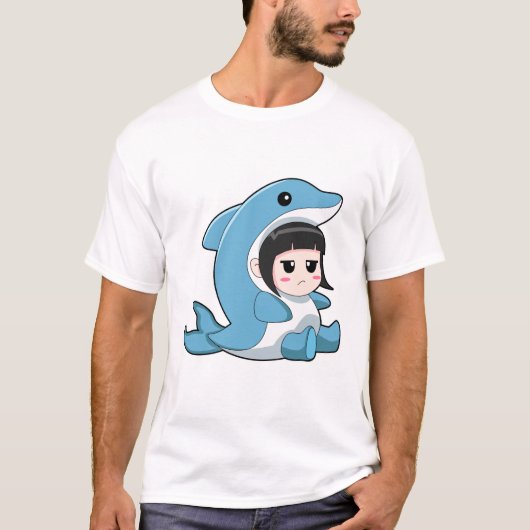 Child with Dolphin Costume T-shirt (Voorkant)