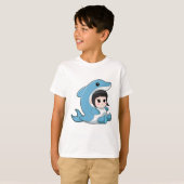 Child with Dolphin Costume T-shirt (Voorkant volledig)