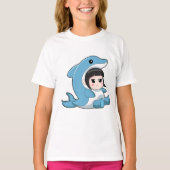 Child with Dolphin Costume T-shirt (Voorkant)