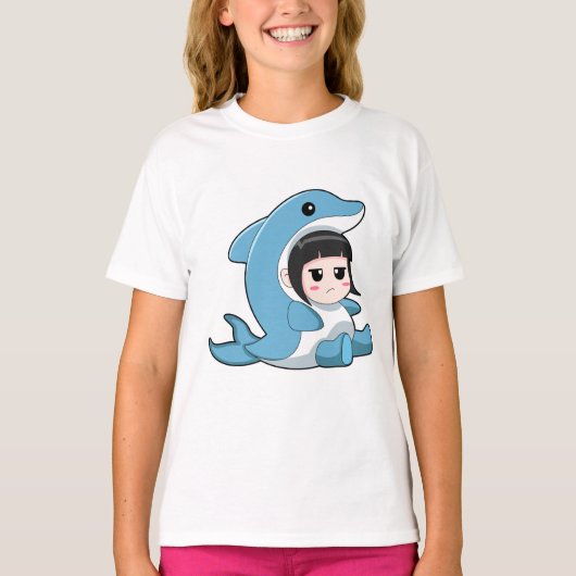 Child with Dolphin Costume T-shirt (Voorkant)