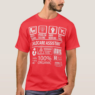 Childcare Assistant MultiTasking Certified Job Gif T-shirt